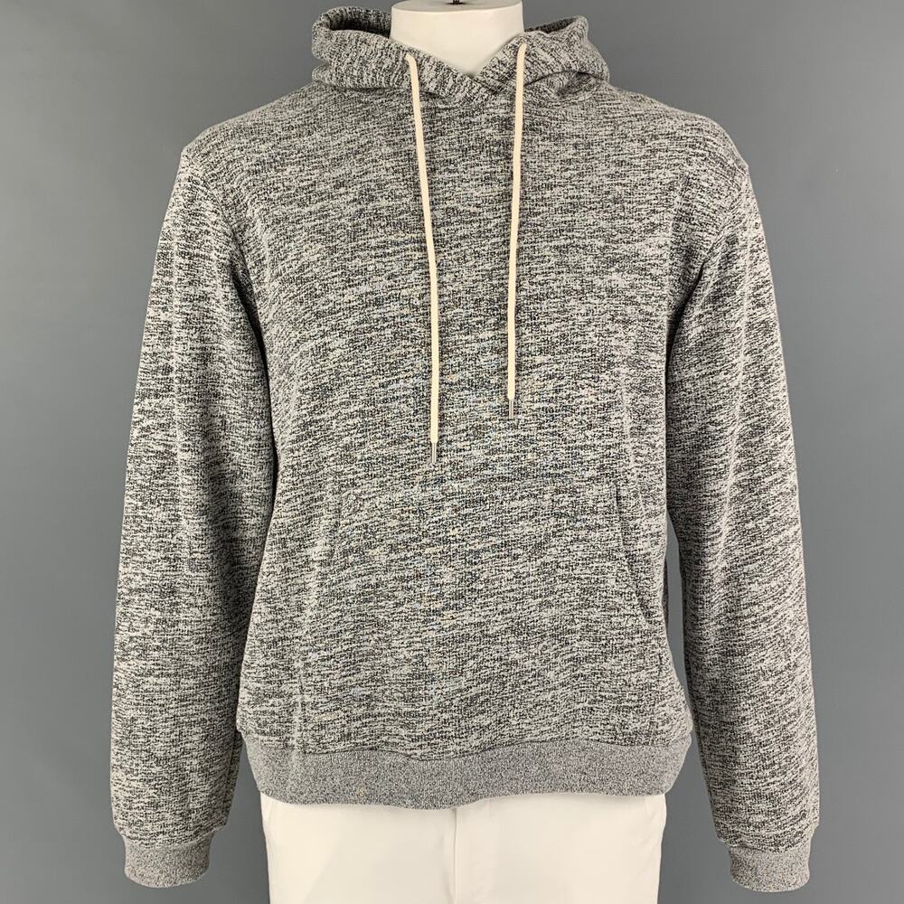 JOHN ELLIOTT Size XL Grey Heather Cotton / Polyester Hooded Sweatshirt